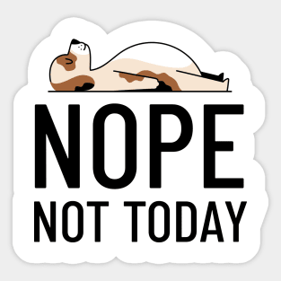 Nope Not Today Sticker